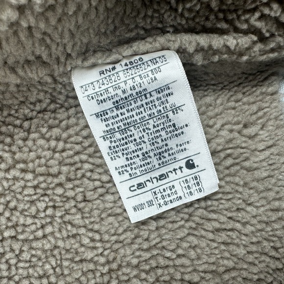 Carhartt Mock Neck Vest Sherpa Lined WV001 Full Zip Gray Womens XL 16/18 - Picture 9 of 11